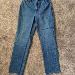 Abercrombie 90s straight curve love ultra high rise Blue Denim Jeans